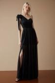 black-tulle-single-sleeve-maxi-dress-964647-001-17297