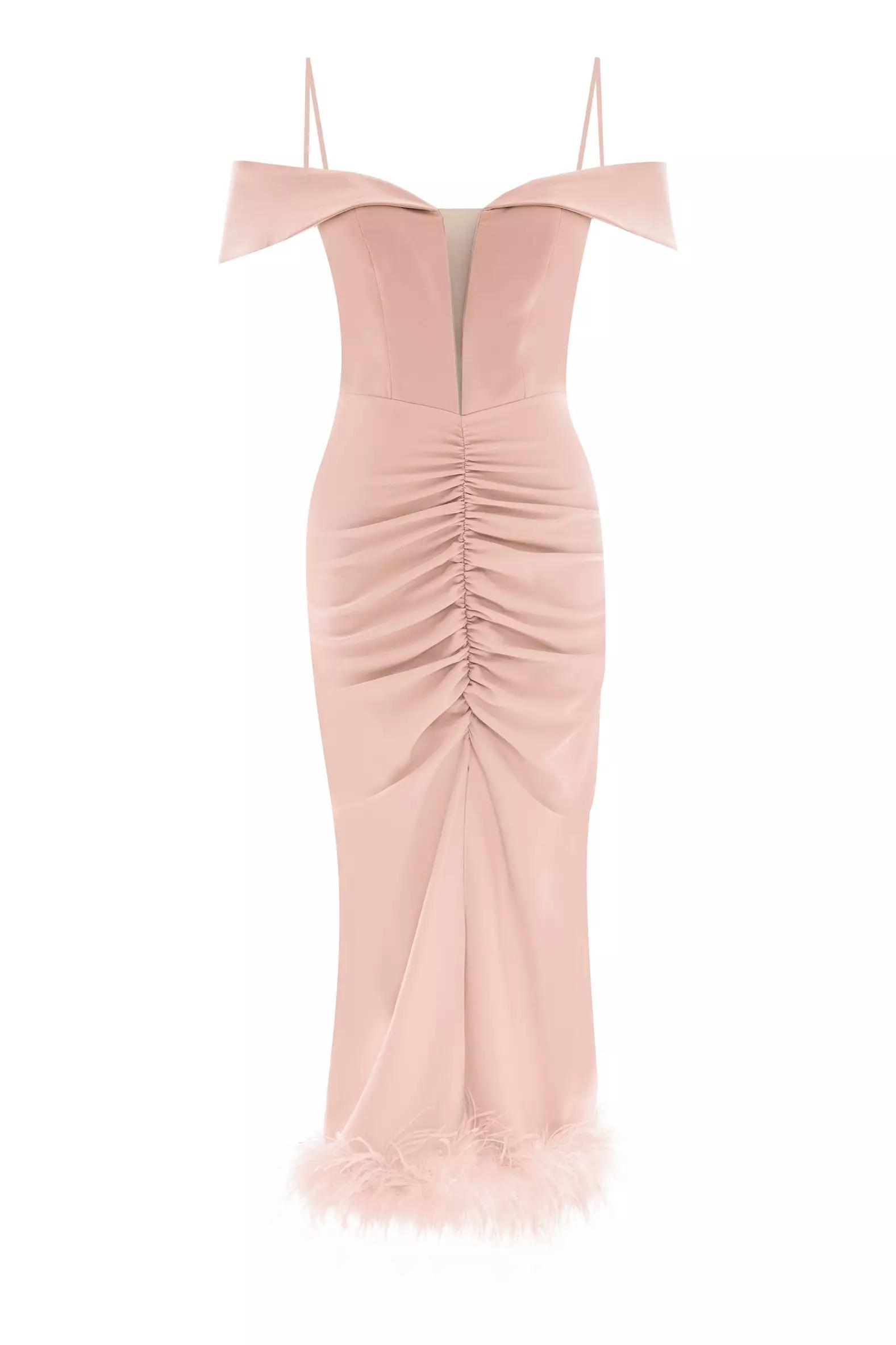 Blush crepe dress clearance