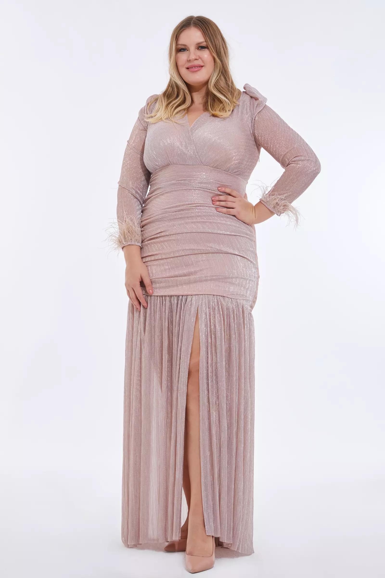 Blush pink maxi dress plus size clearance